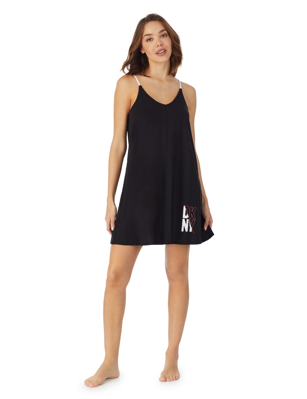 Jersey Strappy Logo Short Chemise