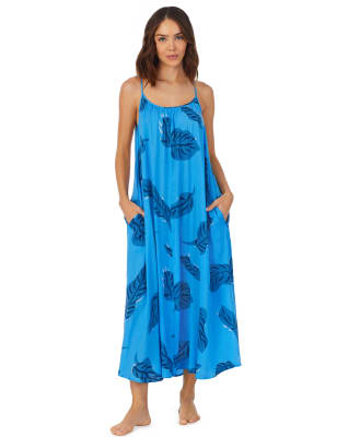 Leaf Print Long Chemise