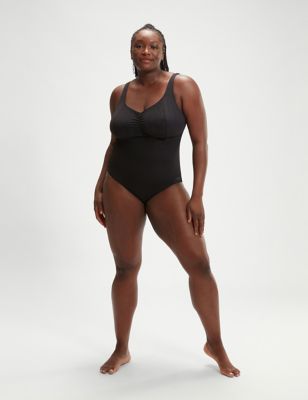 Speedo Womens Swimsuit - 22 - Black, Black,Cobalt