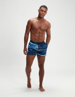 Speedo Men's Essentials Pocketed Striped Swim Shorts - XS - Blue Mix, Blue Mix