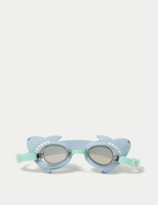 Sunnylife Kid's Salty The Shark Swim Goggles - Blue, Blue
