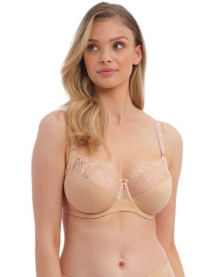 Fantasie Womens Adelle Wired Side Support Full Cup Bra - 36F - Natural Beige, Natural Beige,White,Bl