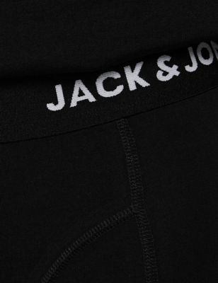 Jack & Jones Mens Cotton Rich Boxers and T-Shirt Set - M - Black Mix, Black Mix,White Mix
