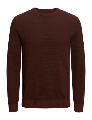 

JACK & JONES Jersey 100% algodón con escote cerradoMens - Brown, Brown