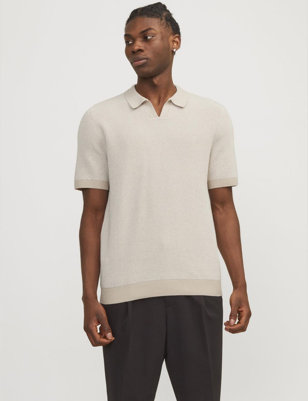 Pure Cotton Knitted Polo Shirt