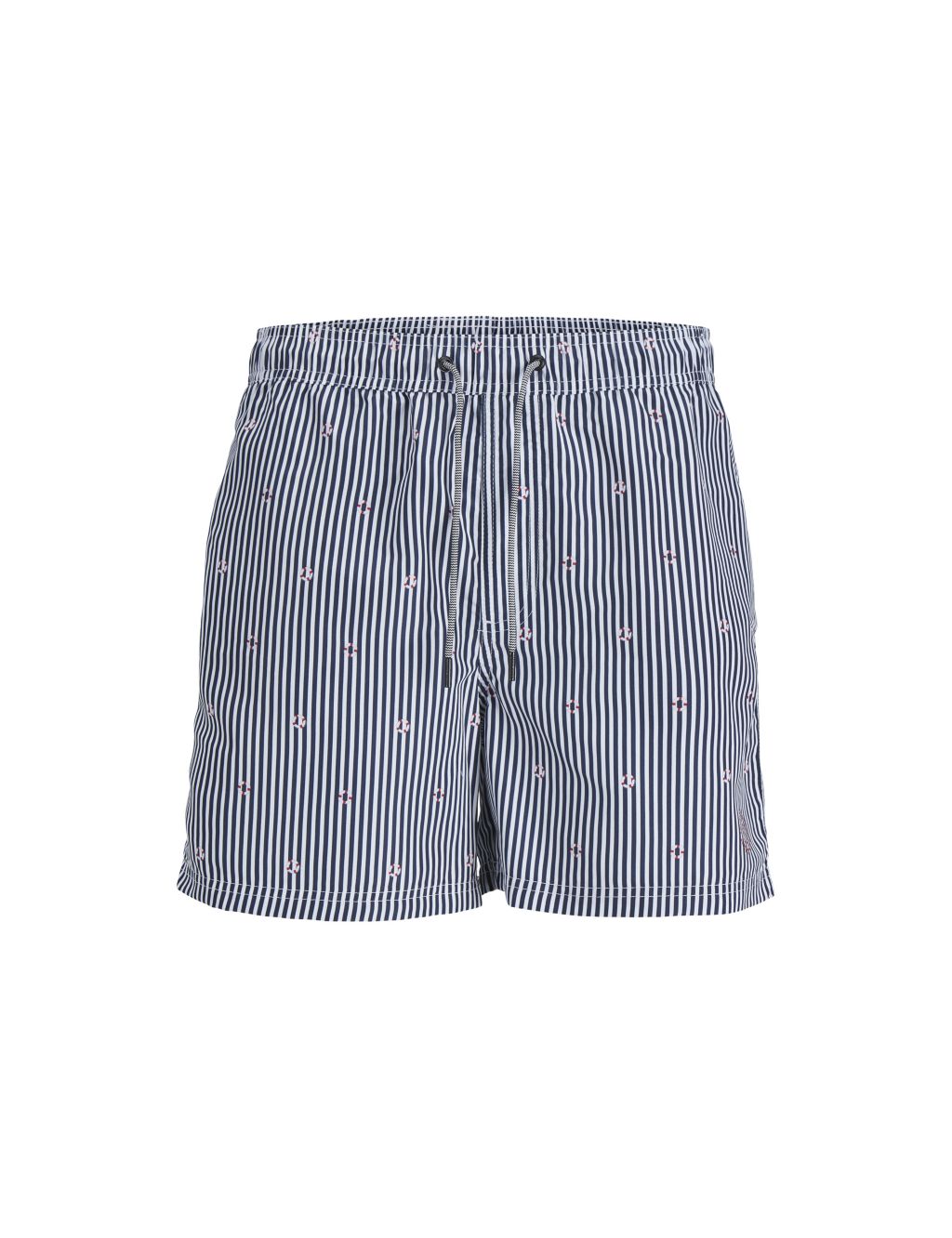 Striped Embroidered Swim Shorts