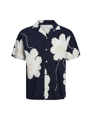 Cotton Blend Floral Shirt