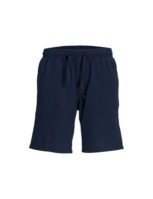 Seersucker Elasticated Waist Shorts