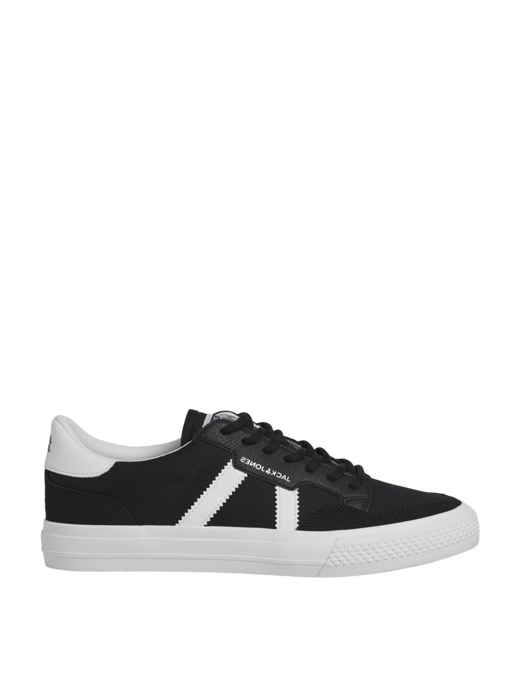 Canvas Lace Up Stripe Trainers