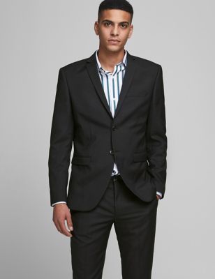 Jack & Jones Men's Tailored Fit Blazer - 40 - Black, Black