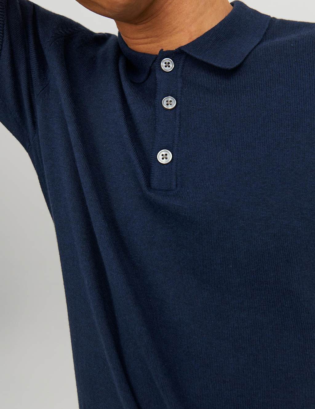 Cotton Rich Knitted Polo Shirt image 6