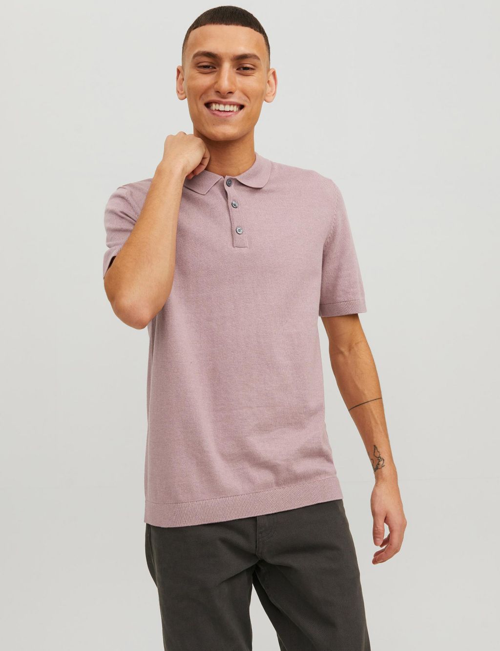 Cotton Rich Knitted Polo Shirt image 4