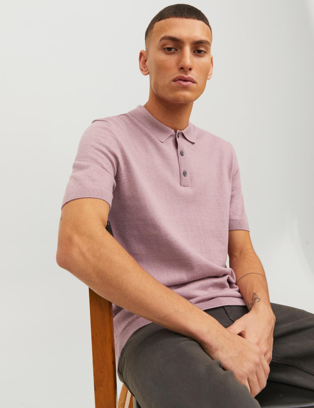 Cotton Rich Knitted Polo Shirt image 5