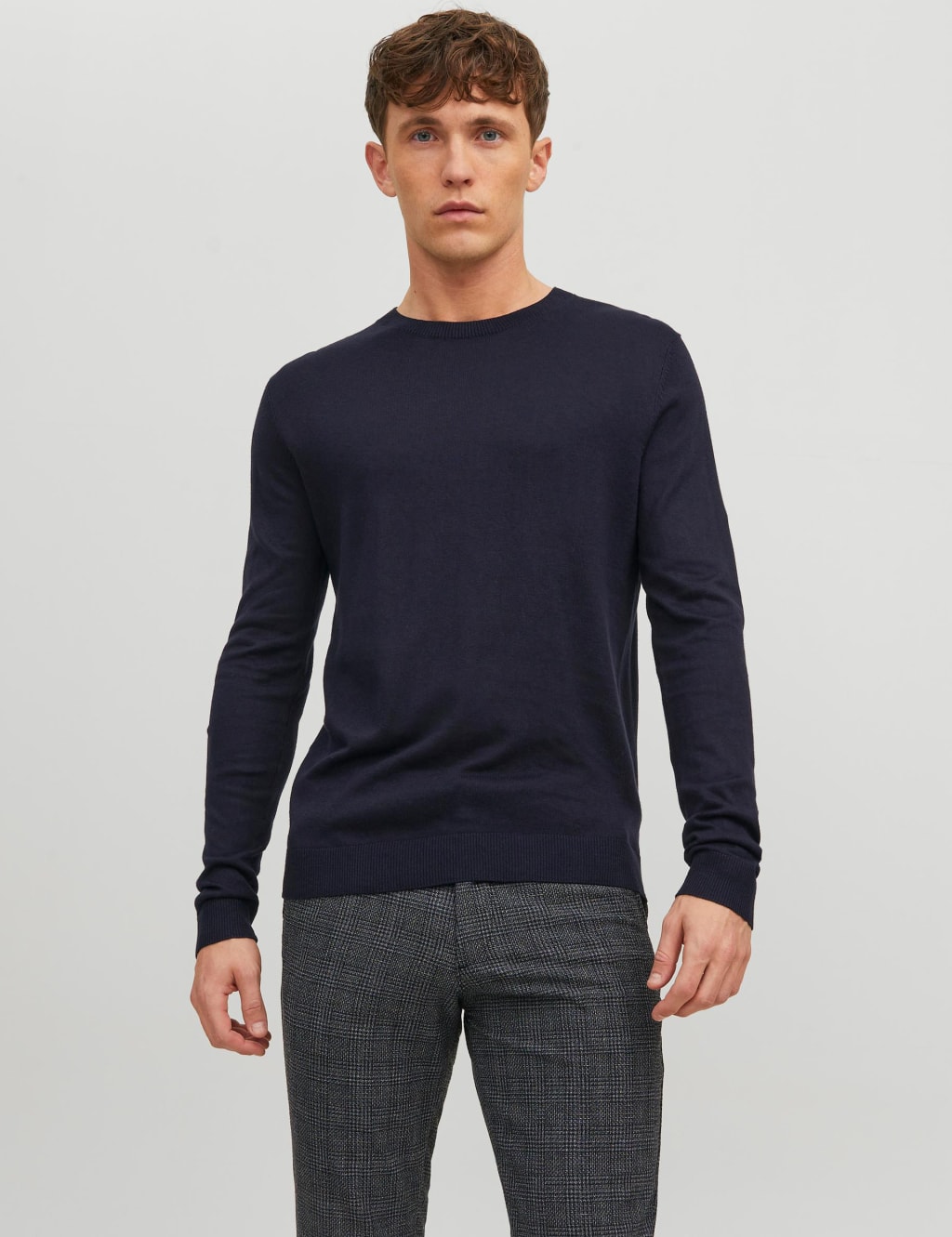 Cotton Rich Crew Neck Jumper image 1