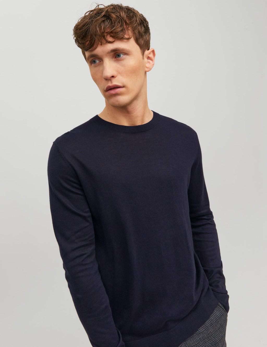 Cotton Rich Crew Neck Jumper image 2