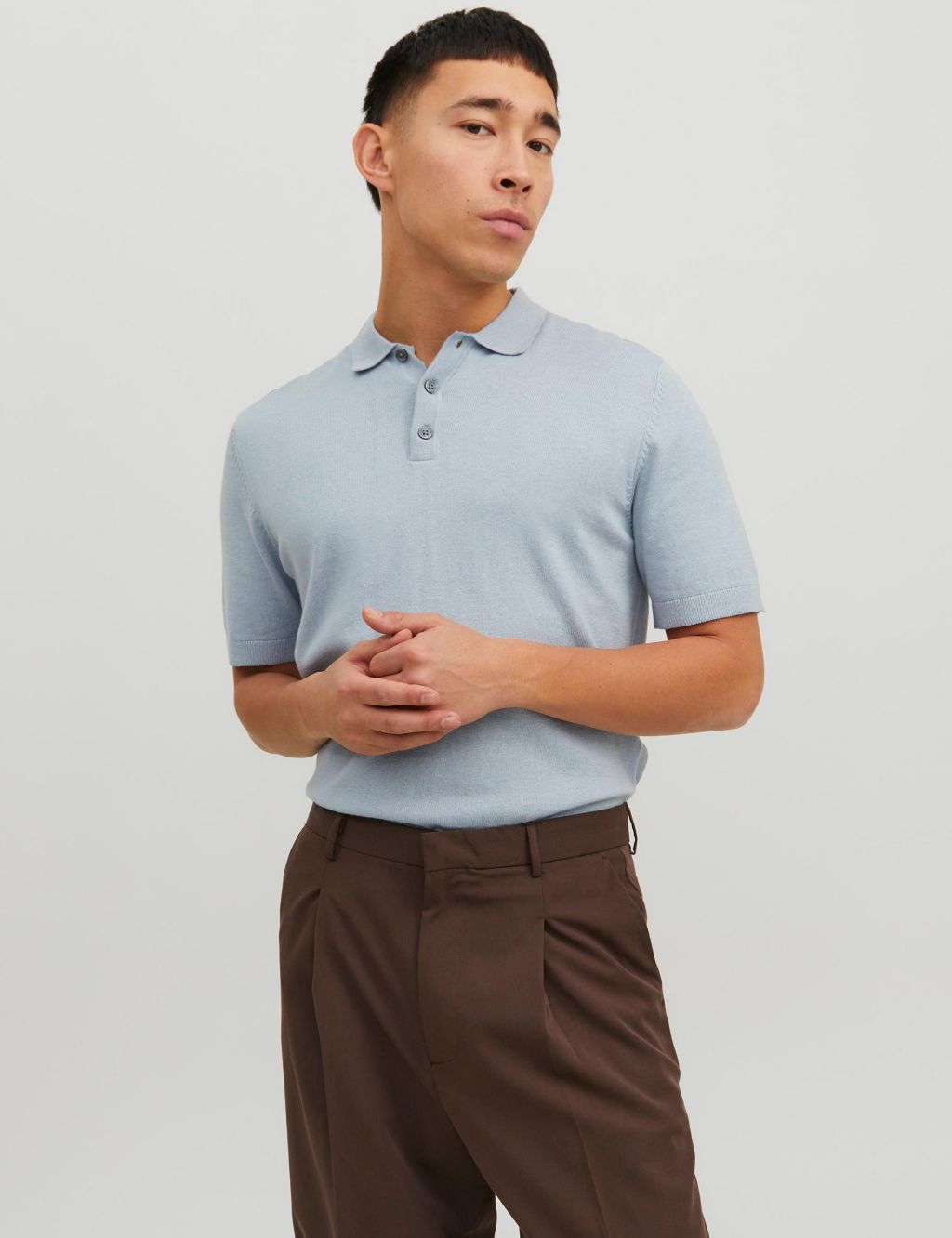 Cotton Rich Knitted Polo Shirt image 4