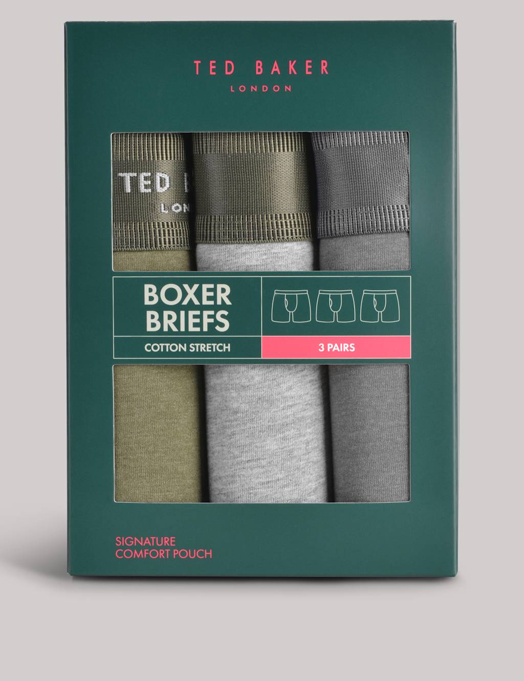 3pk Longer Length Cotton Rich Trunks image 4