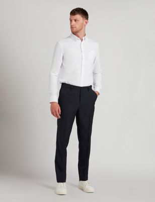 Farah Men's Tailored Fit Smart Trousers - 4231 - Navy, Navy,Black,Dark Grey,Taupe