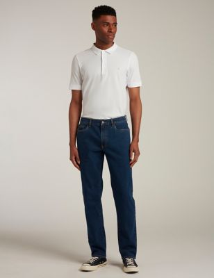 Farah Men's Regular Fit Cotton Rich Stretch Jeans - 3432 - Denim, Denim