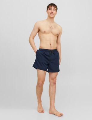 Jack & Jones Men's Pocketed Swim Shorts - Navy, Navy,Black