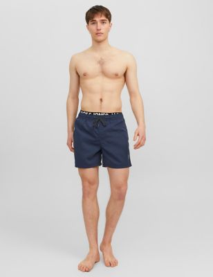 Jack & Jones Men's Pocketed Swim Shorts - Navy, Navy