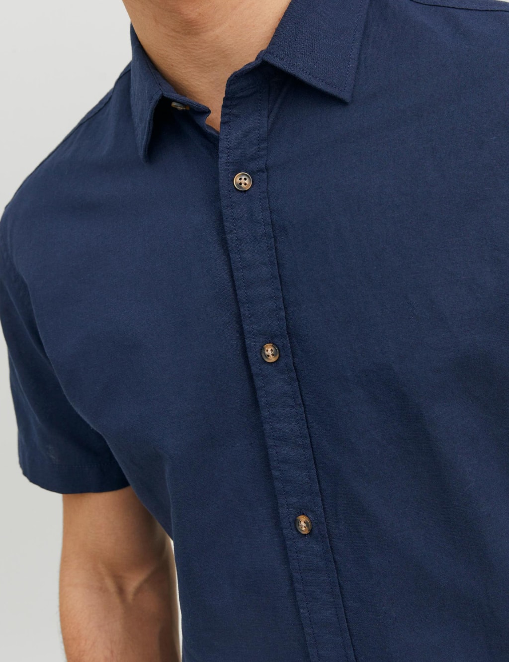 Slim Fit Cotton Rich Oxford Shirt image 2