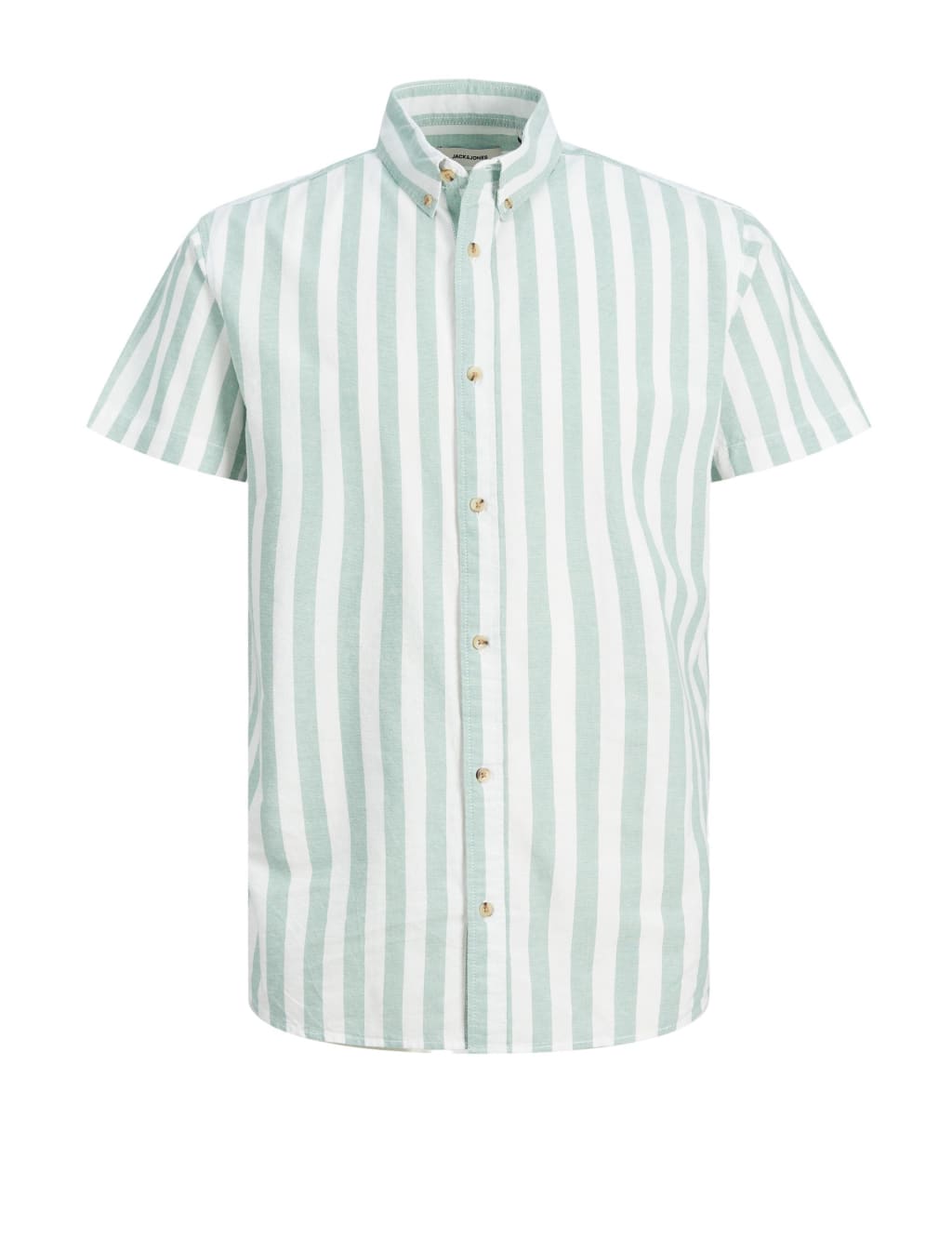 Cotton Blend Striped Oxford Shirt