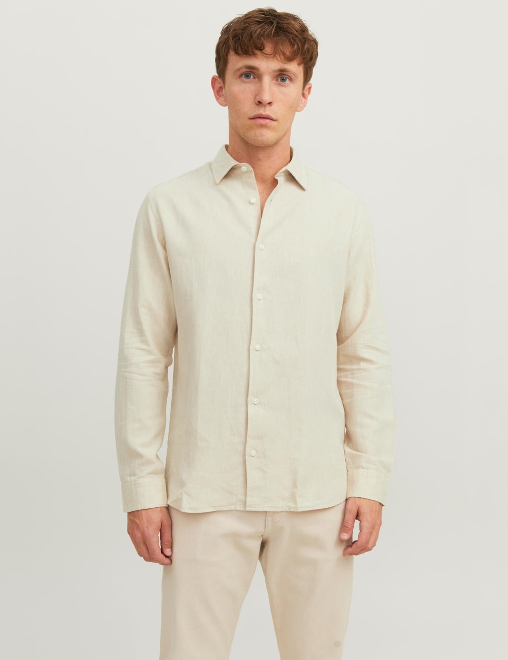 Slim Fit Cotton Blend Oxford Shirt image 1