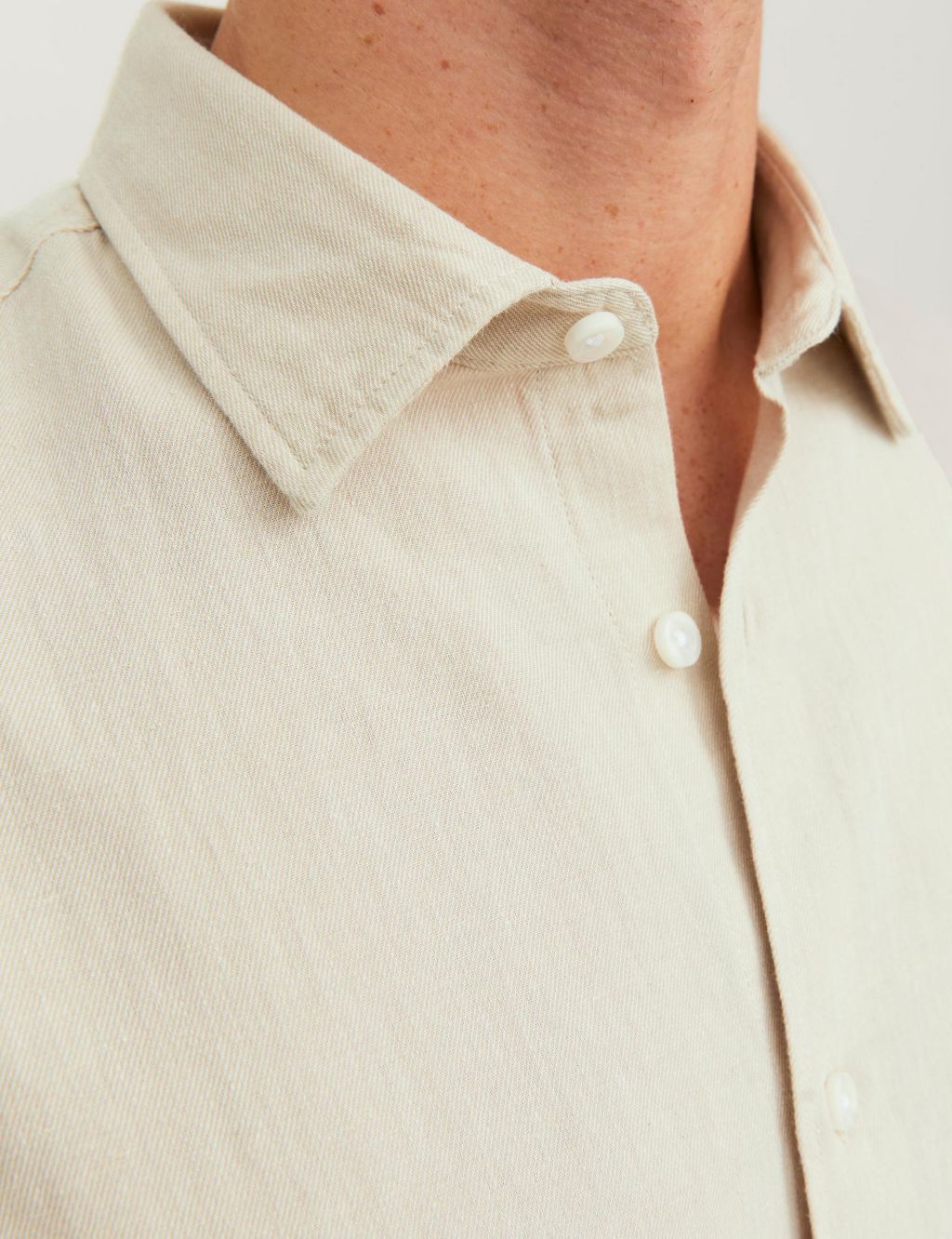 Slim Fit Cotton Blend Oxford Shirt image 7