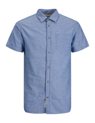 Pure Cotton Check Oxford Shirt