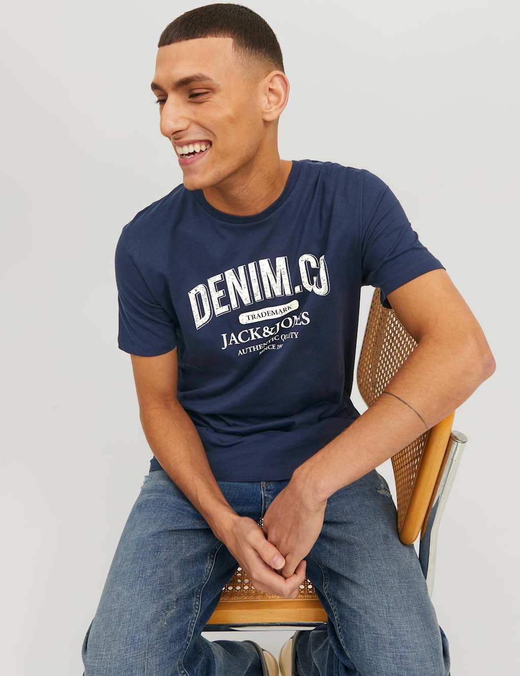 Pure Cotton Graphic Crew Neck T-Shirt image 4