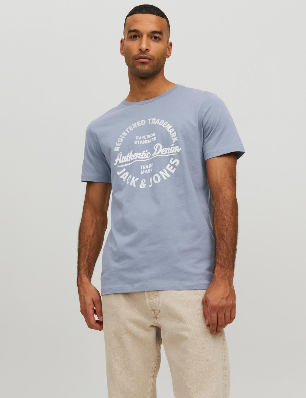 Pure Cotton Graphic Crew Neck T-Shirt image 1