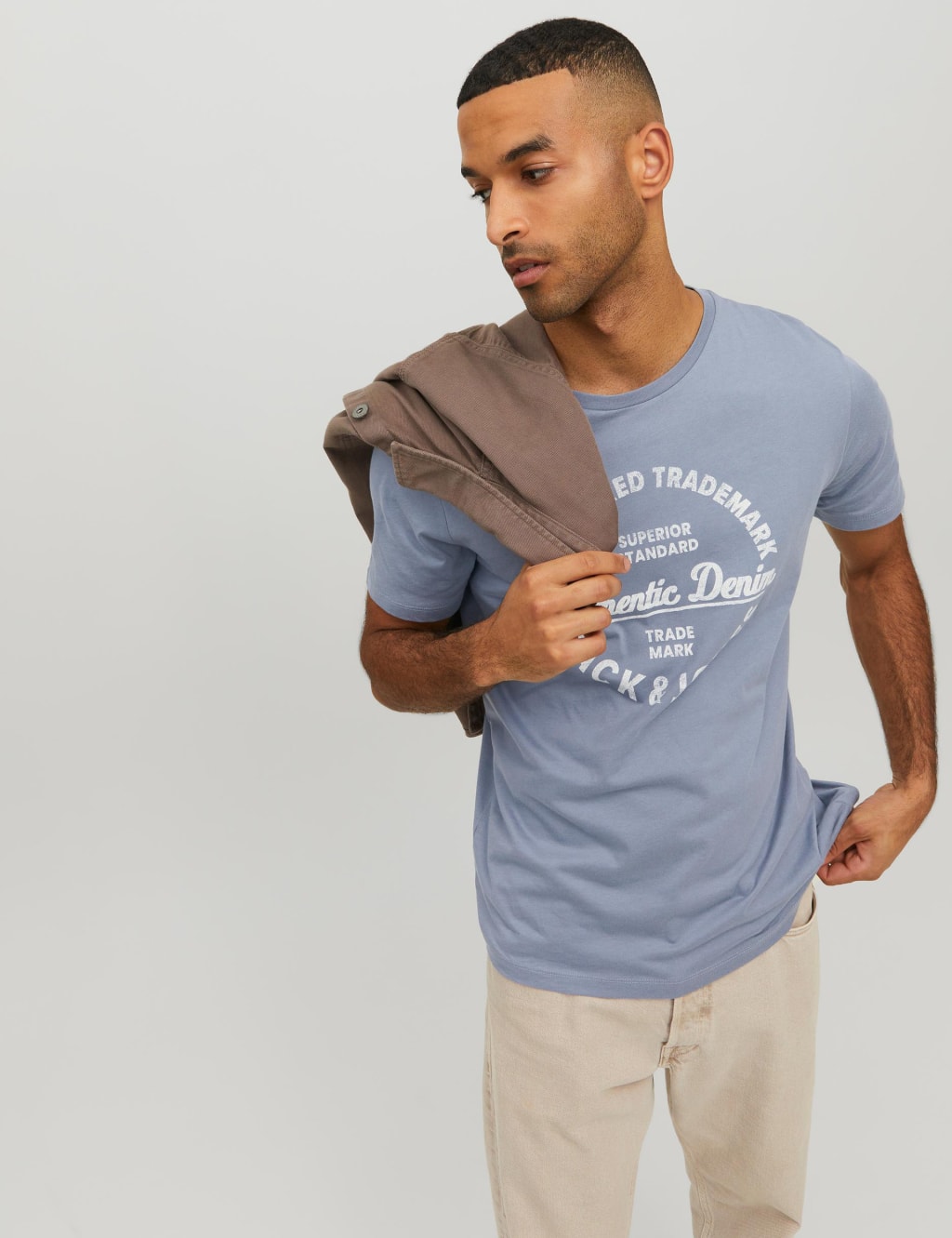 Pure Cotton Graphic Crew Neck T-Shirt image 2