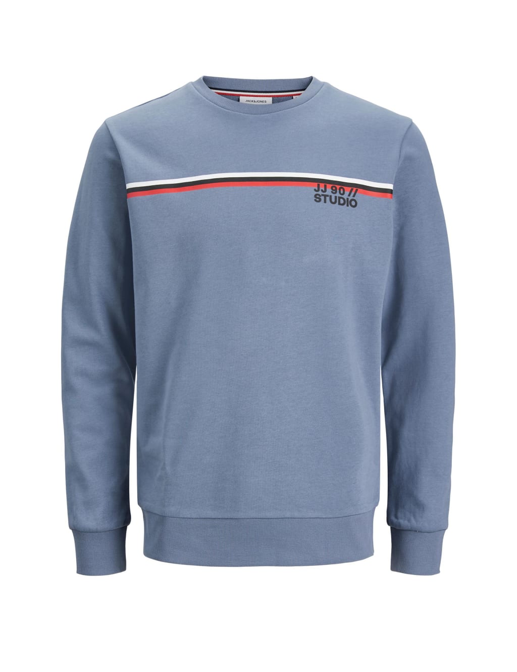 Cotton Rich Striped Crew Neck Sweatshirt