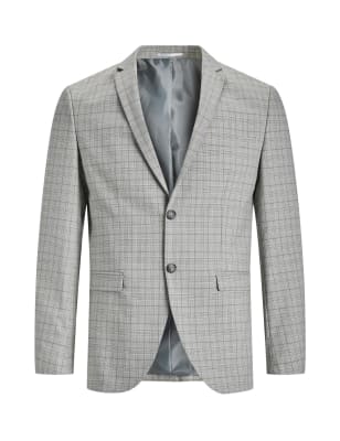 Checked Single Breasted Blazer