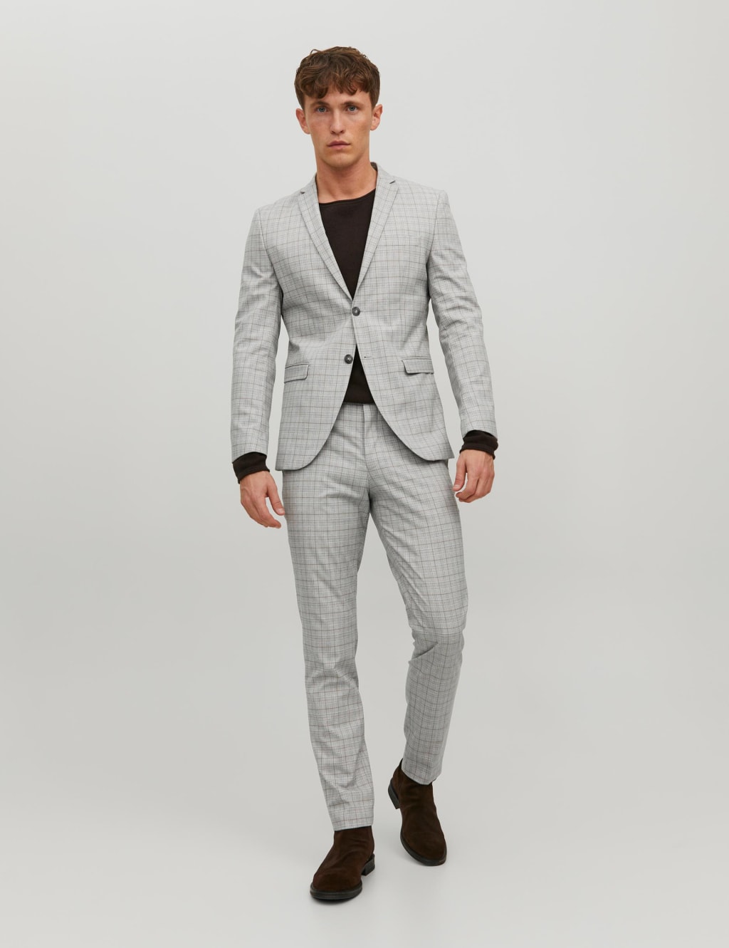 Regular Fit Check Trousers image 1