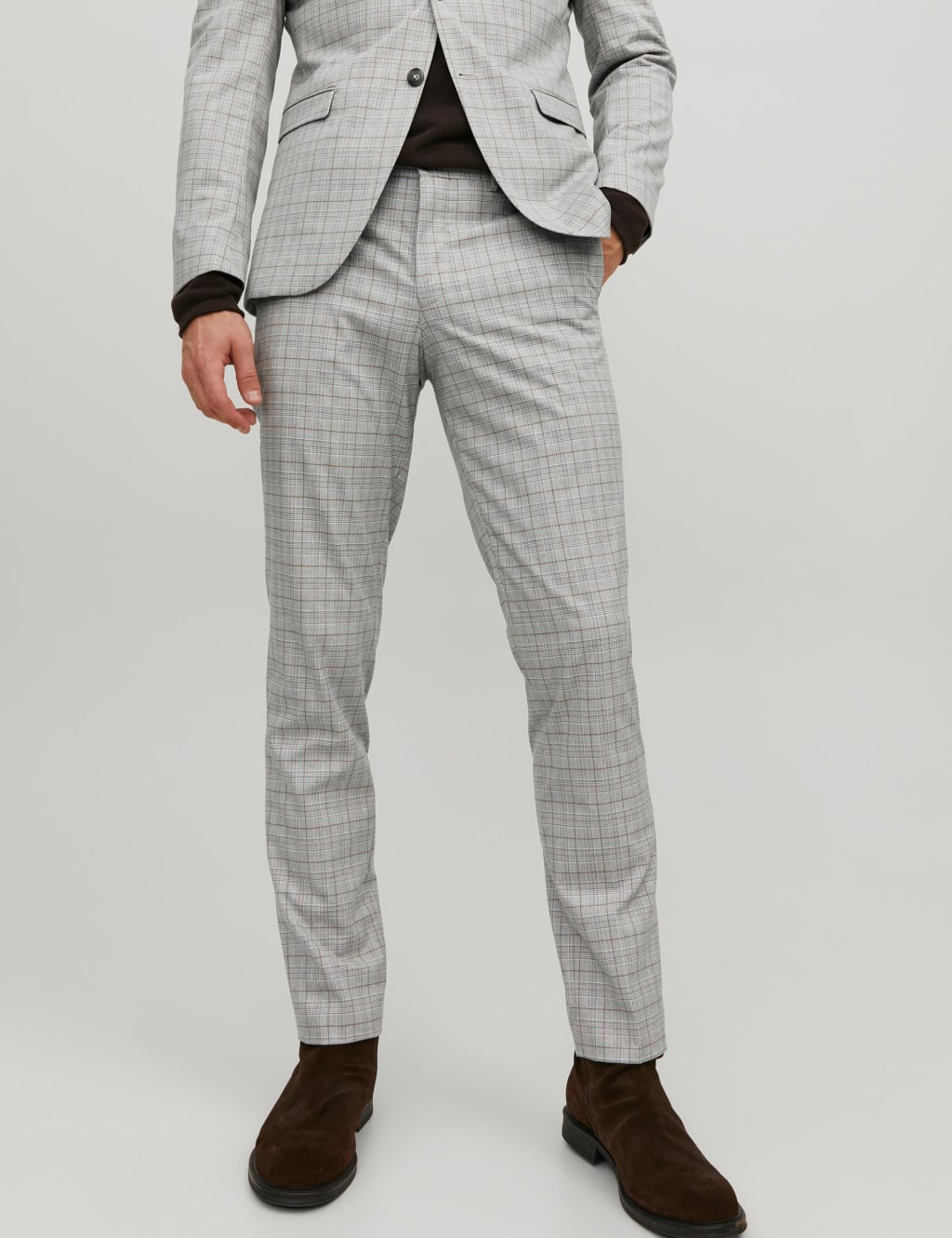 Regular Fit Check Trousers image 4
