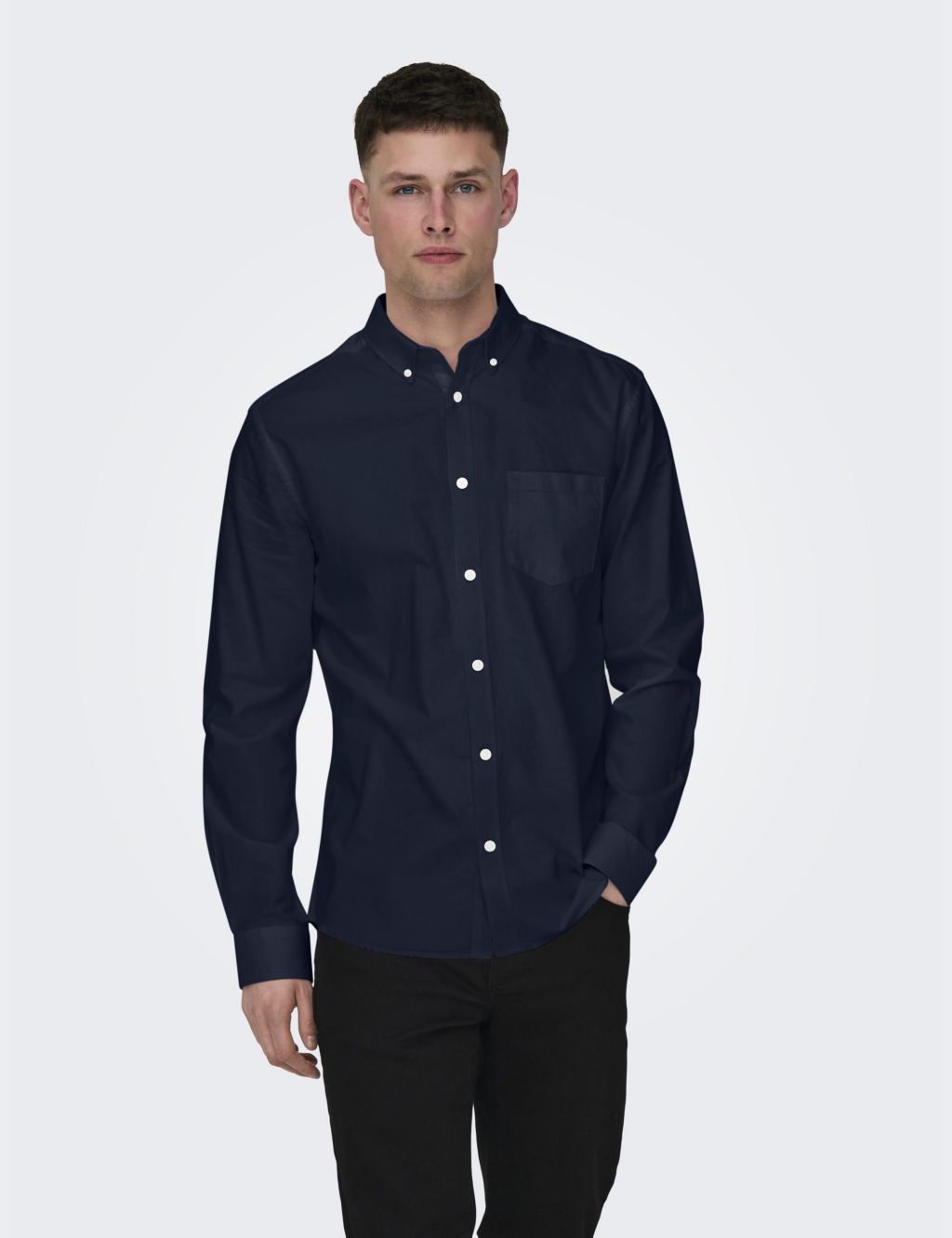 Slim Fit Cotton Rich Oxford Shirt