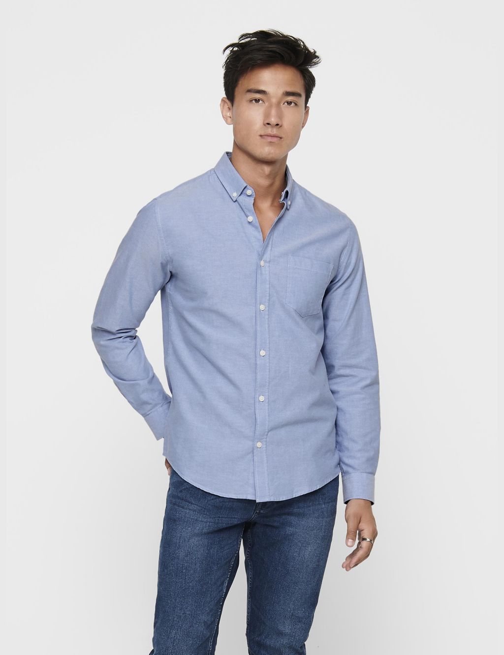 Slim Fit Cotton Rich Oxford Shirt