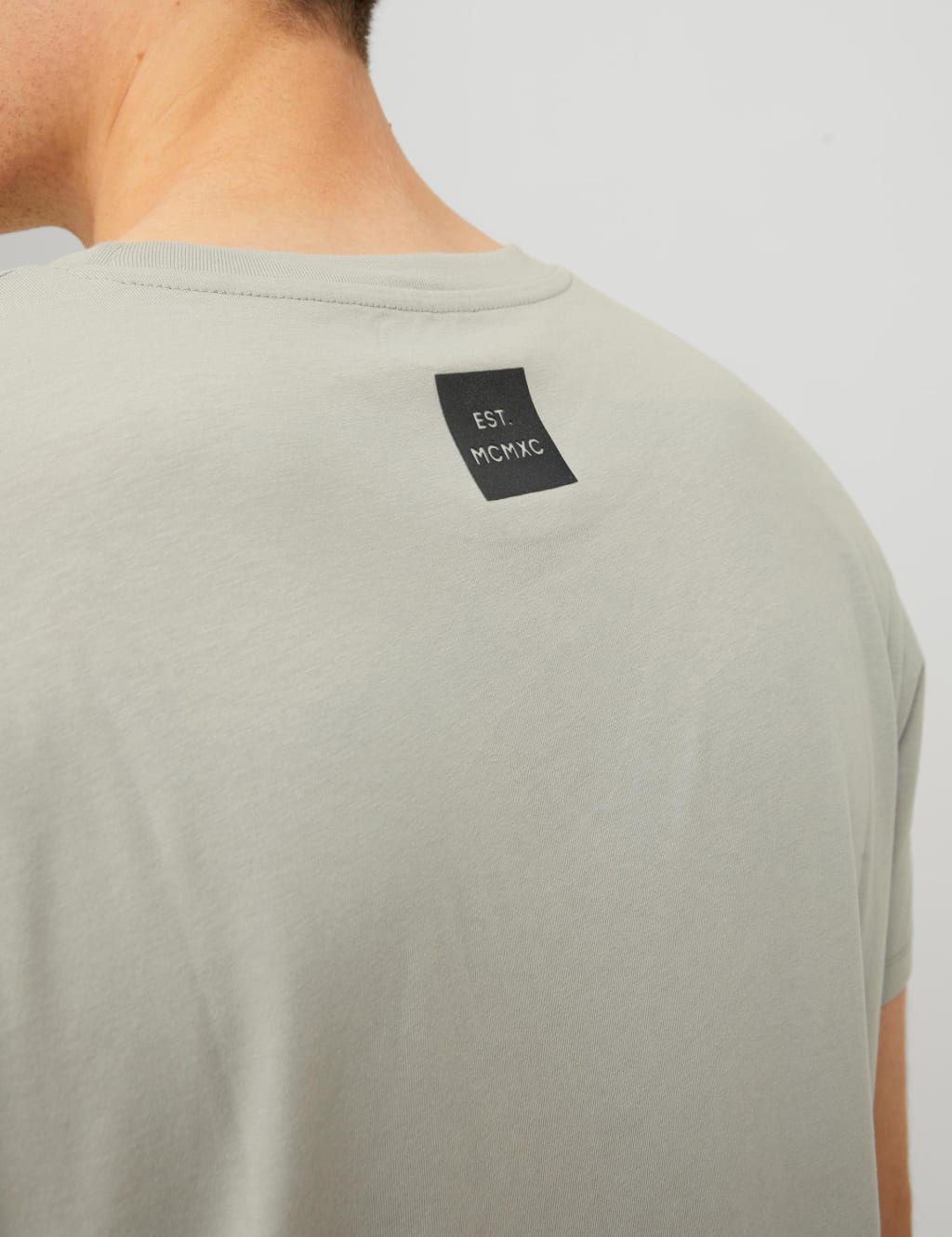 Pure Cotton Logo Print Crew Neck T-Shirt image 3