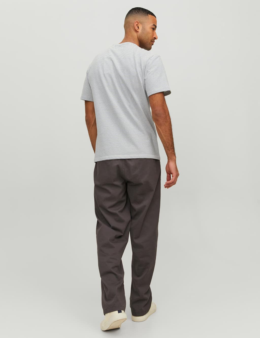Cotton Rich Striped Crew Neck T-Shirt image 3