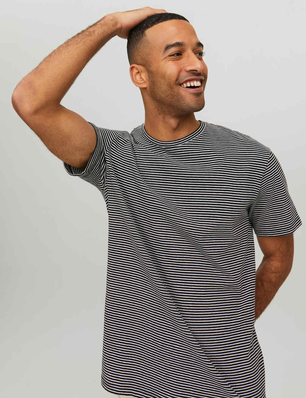 Cotton Rich Striped Crew Neck T-Shirt image 5