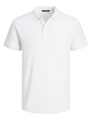 

Mens JACK & JONES Regular Fit Polo Shirt - White, White