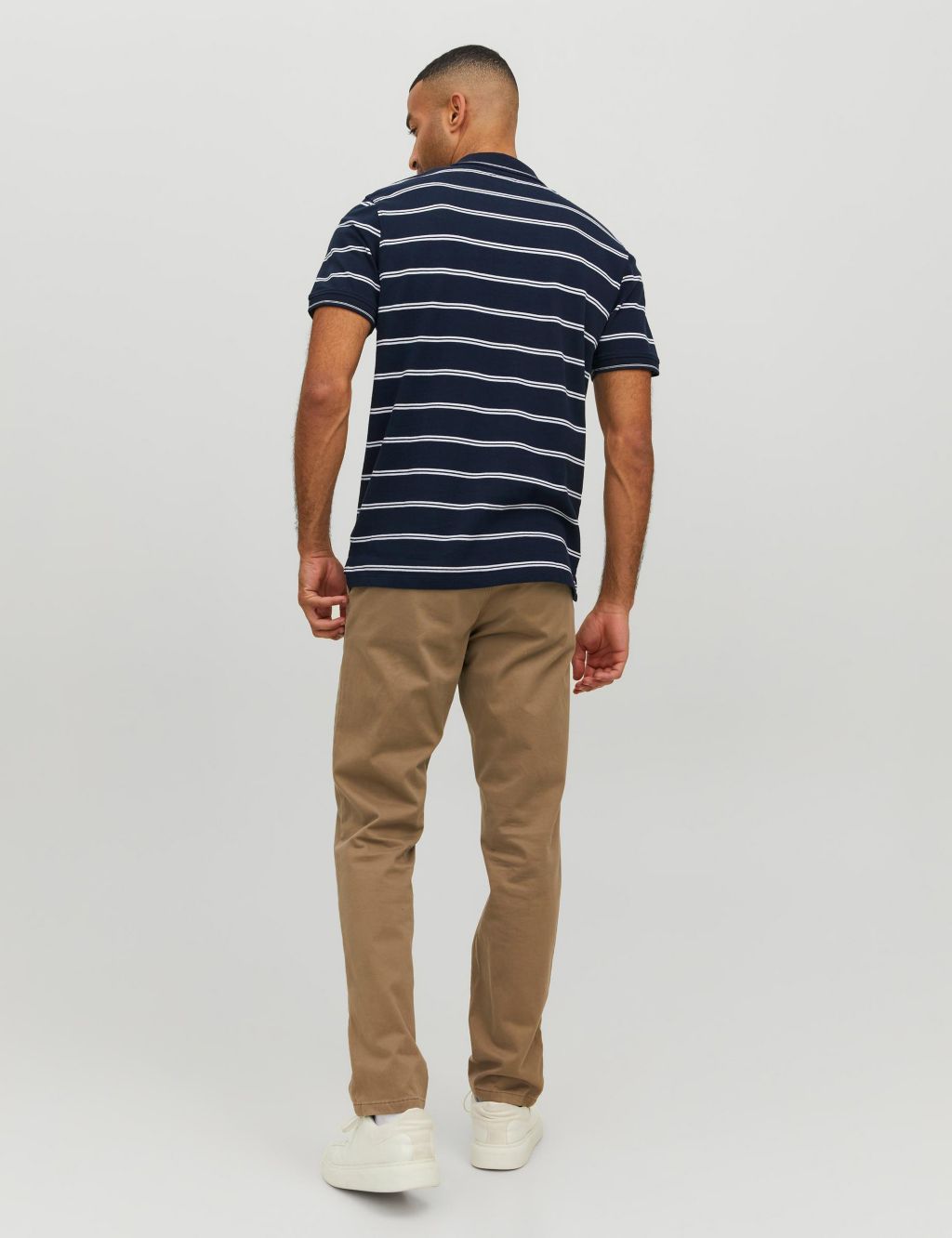Pure Cotton Striped Tipped Polo Shirt image 6