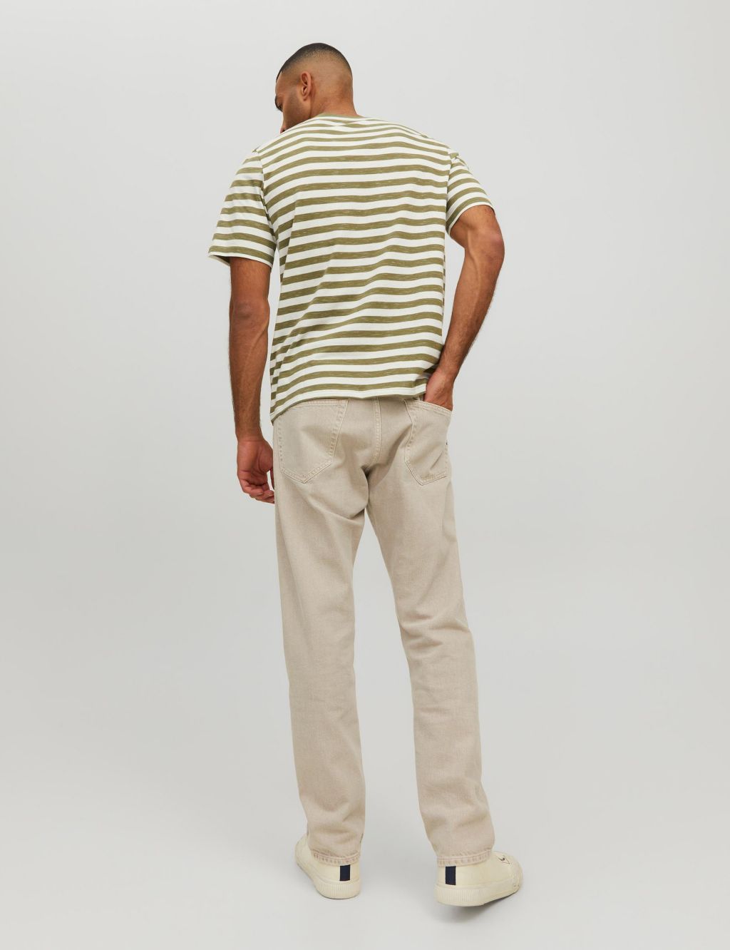 Cotton Rich Striped Crew Neck T-Shirt image 3