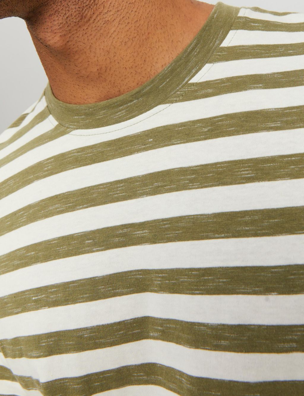 Cotton Rich Striped Crew Neck T-Shirt image 4