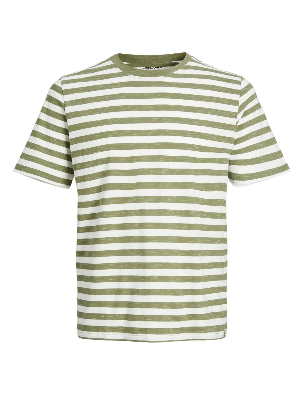 Cotton Rich Striped Crew Neck T-Shirt image 2