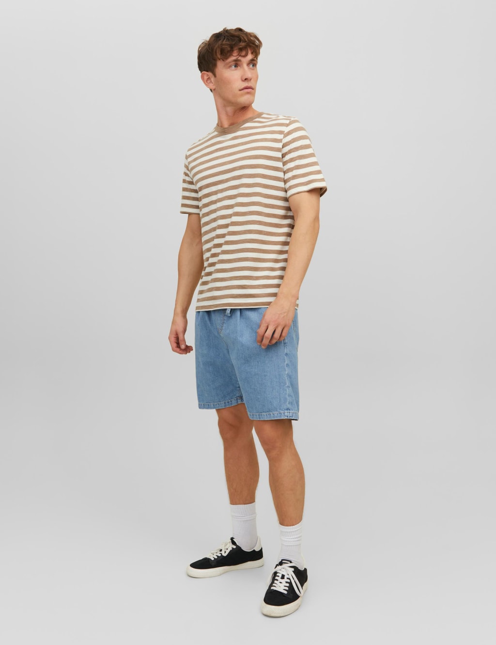 Cotton Rich Striped Crew Neck T-Shirt image 3