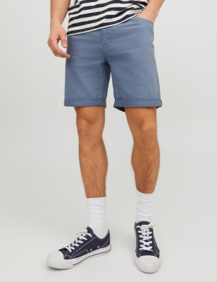 

Mens JACK & JONES 5 Pocket Denim Shorts - Mid Blue, Mid Blue