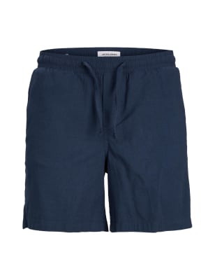 

Mens JACK & JONES Jersey-Shorts mit hohem Baumwollanteil und elastischem Bund - Navy, Navy